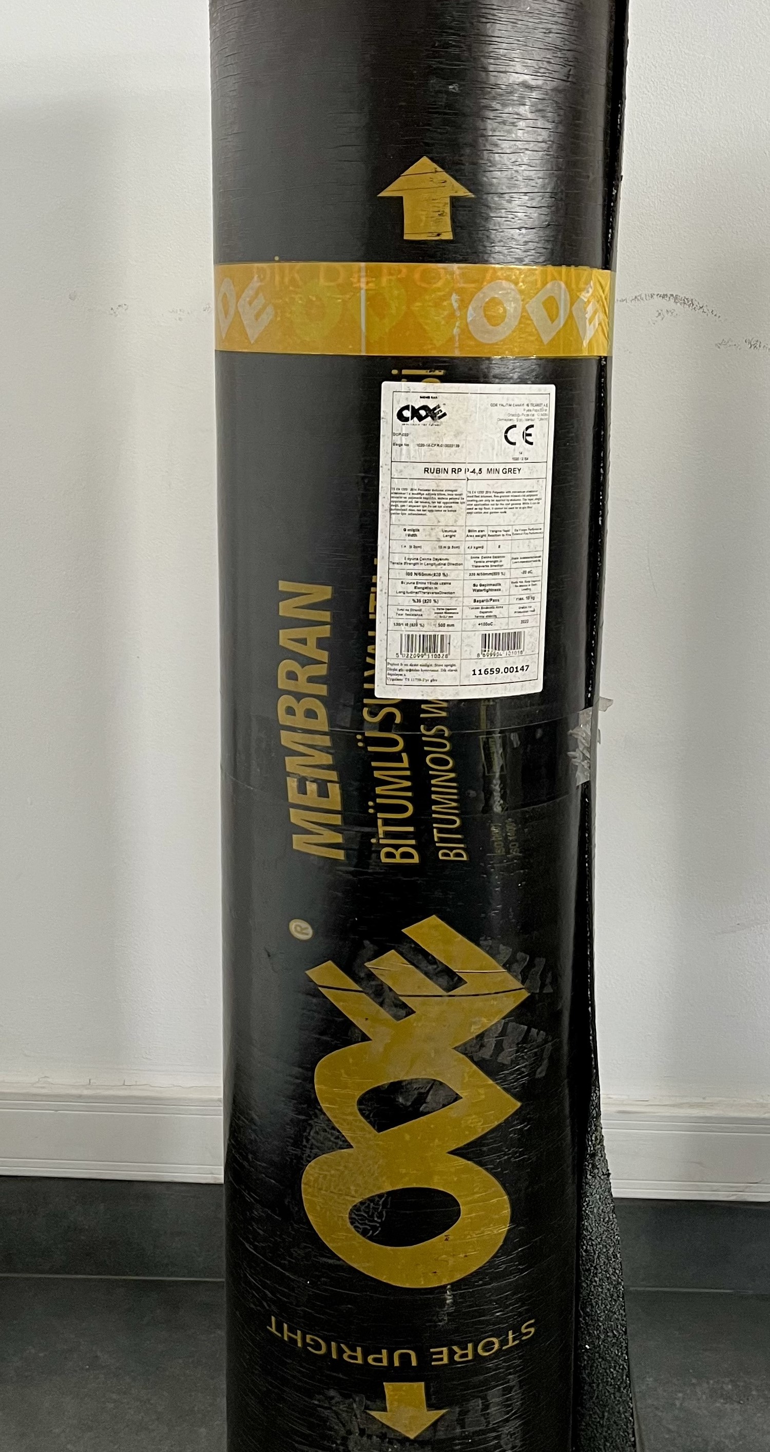 Рулонний полімерно-бітумний матеріал ODE RUBIN RP 400 мін.сірий (4,5кг/м2)